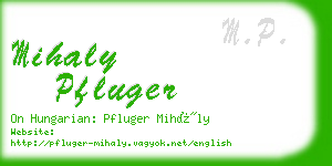 mihaly pfluger business card